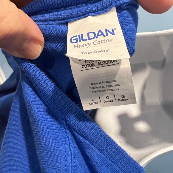 Women’s Large Blue with Gold Bride w/ Anchor fitted shirt - Picture 4 of 4